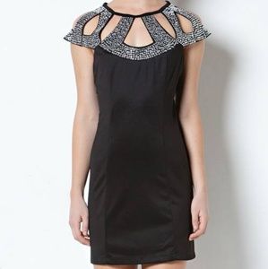 🖤 HOST PICK 🖤 #66 Diamond Embellished Black Gladiator Neck Bodycon Dress S M L
